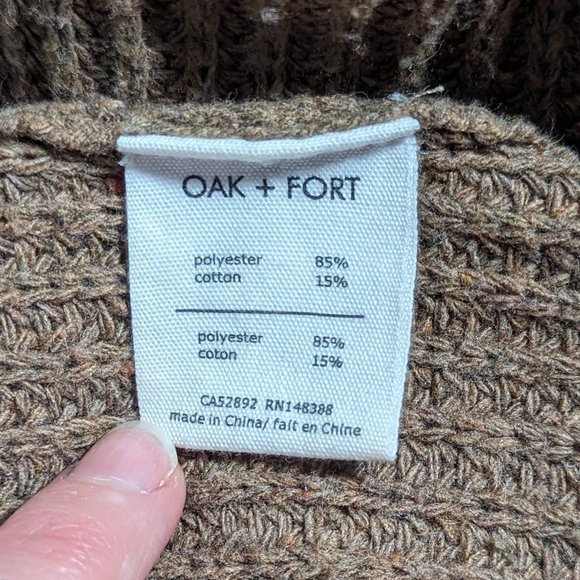 Oak + Fort Oversized Cardigan in Cookie Brown - Picture 8 of 9